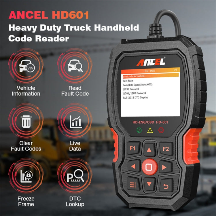 ANCEL HD601 24V Diesel Engine Detector Heavy Truck Diagnostic Scanner, ANCEL HD601 ANCEL HD601 24V Diesel Engine Detector Heavy Truck Diagnostic Scanner, ANCEL HD601